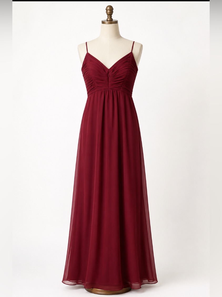 Gorgeous Weddington Way Cabernet/Burgundy Wine Chiffon Dress